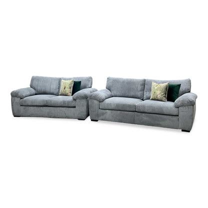 ‘Amalfi' Charcoal Grey Fabric Standard Back 3 + 2 Seater Sofa Very.com