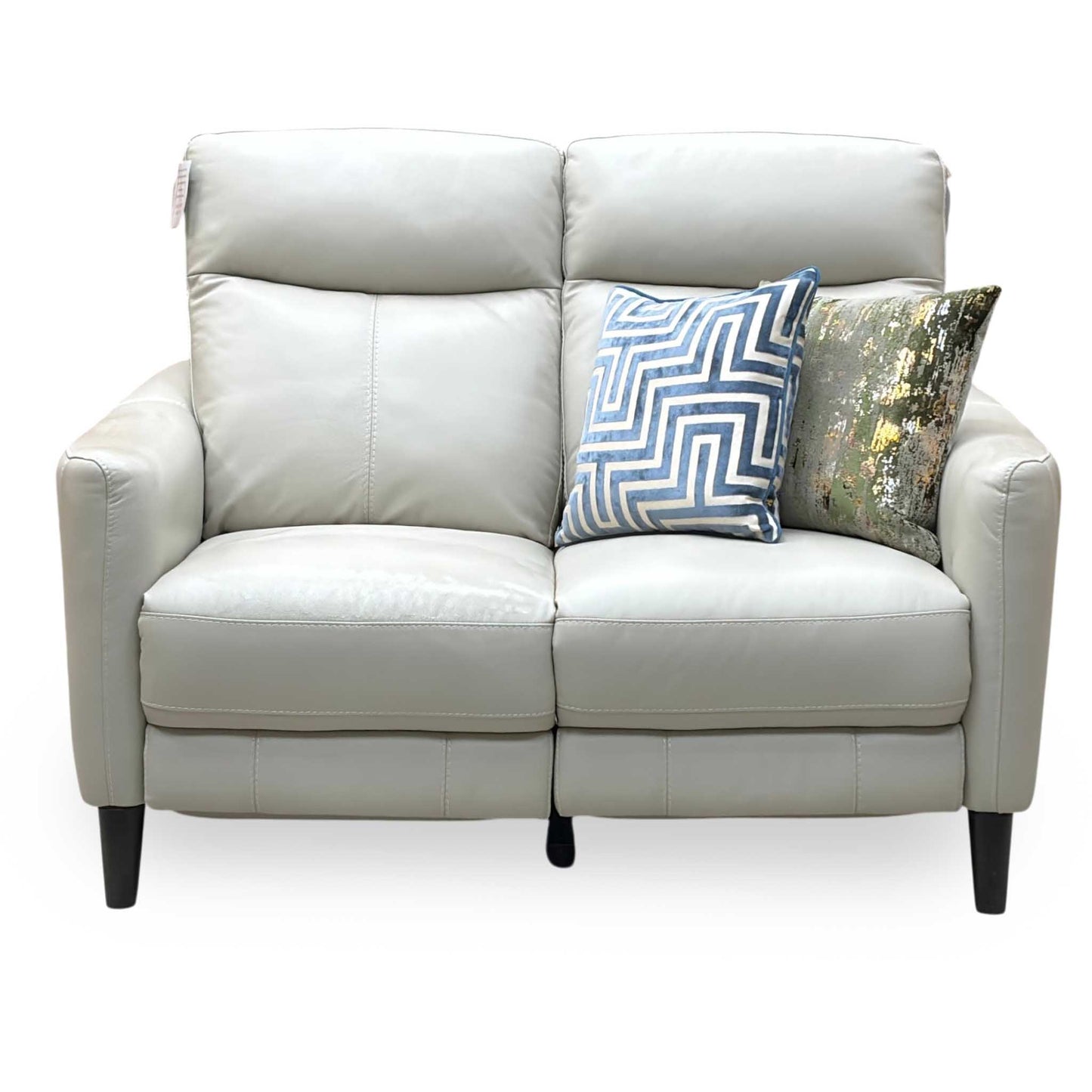 World of Leather Compact Collection ‘Petit’ Nc-862c Bisque Cream Leather 2 Seater Power Recliner Sofa Furniture Village
