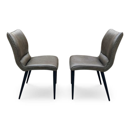 'Murcia' Antiqued Grey Fabric Dining Chairs - Set of 2 Furniture Village