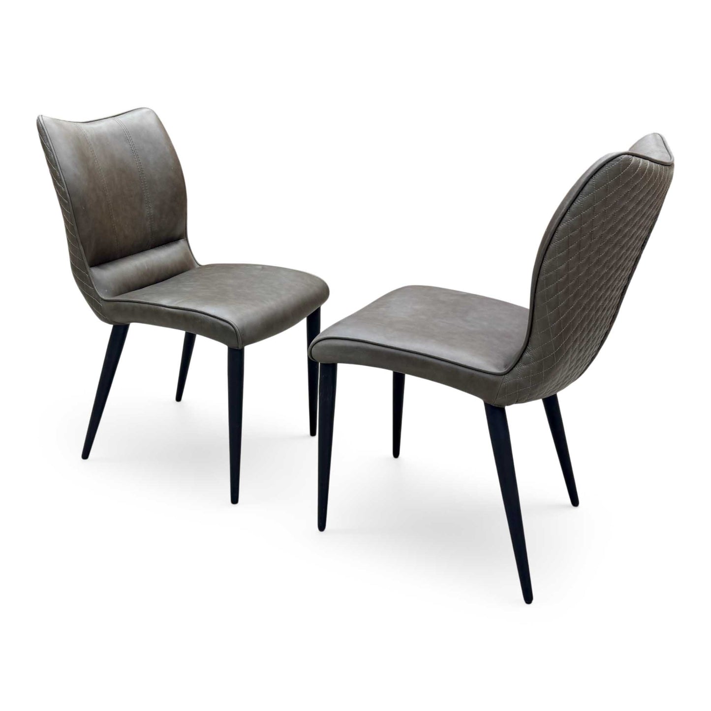 'Murcia' Antiqued Grey Fabric Dining Chairs - Set of 2 Furniture Village