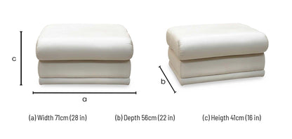 G Plan ‘Malvern’ L843 Cambridge Stone Leather Storage Footstool