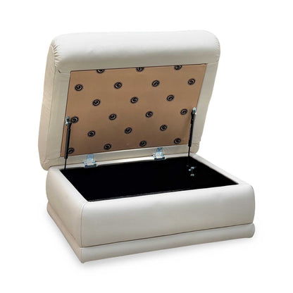 G Plan ‘Malvern’ L843 Cambridge Stone Leather Storage Footstool
