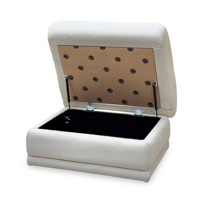 G Plan ‘Malvern’ L843 Cambridge Stone Leather Storage Footstool