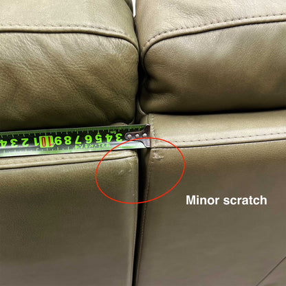 'Jumbo’ Ca-699e Olive Green Leather Large Power Recliner Corner Sofa Furniture Village