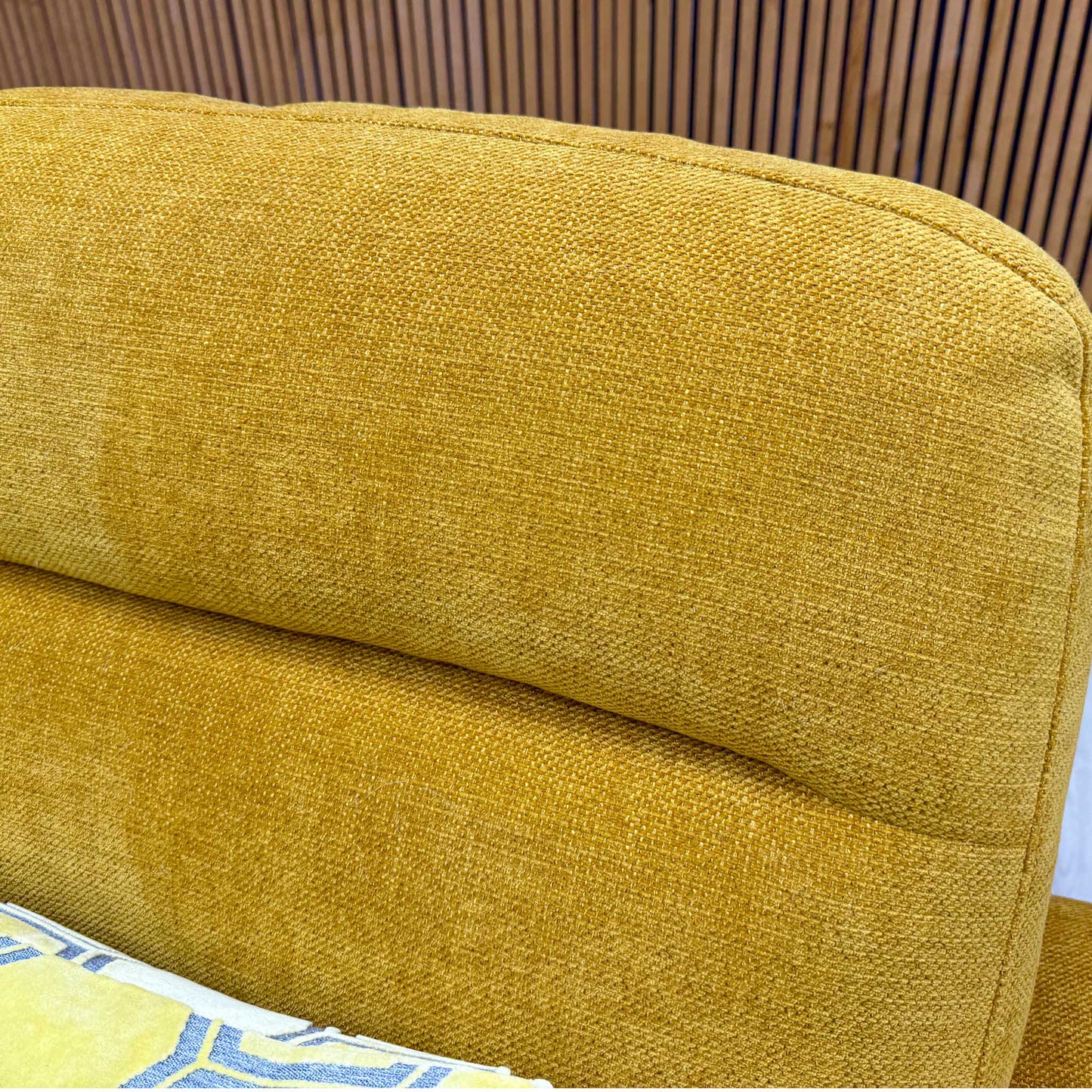 'Jumbo' Honey Yellow Fabric Power Recliner Chair Furniture Village