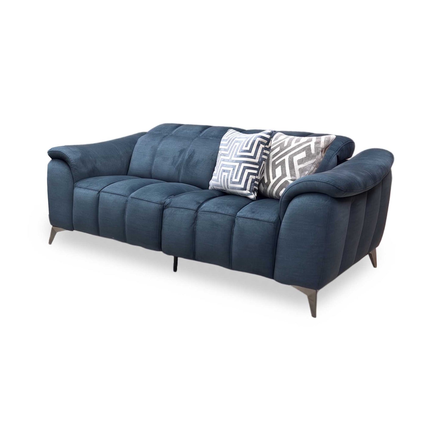 ‘Angelo’ Giula Dark Blue Gl-0108 Velvet 2 Seater Sofa Furniture Village