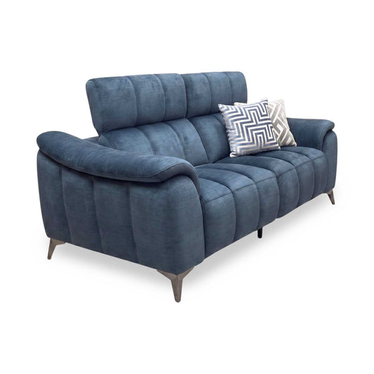 ‘Angelo’ Giula Dark Blue Gl-0108 Velvet 2 Seater Sofa Furniture Village