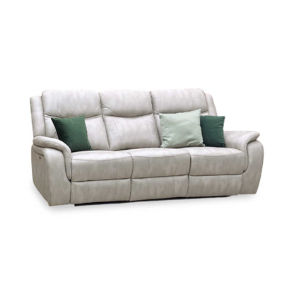 ‘Texas’ Stainley Stone Microfibre 3 Seater Power Recliner Sofa Thornbrook (a Joseph James brand)