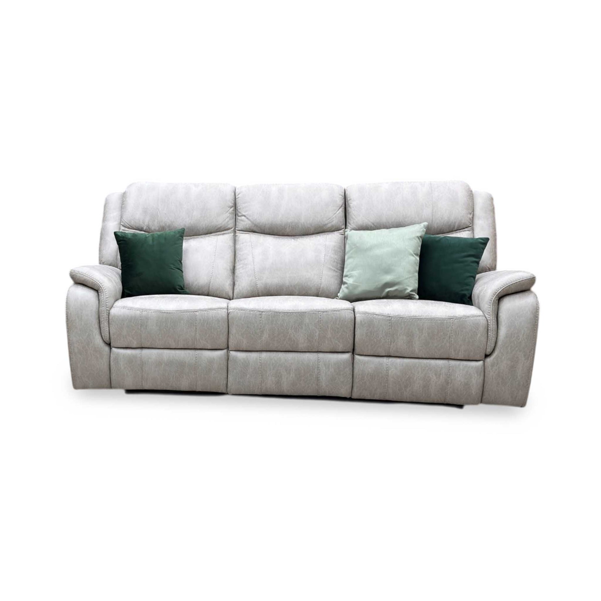 ‘Texas’ Stainley Stone Microfibre 3 Seater Power Recliner Sofa Thornbrook (a Joseph James brand)