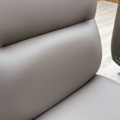 'Quattro' Taupe Faux Leather Set of 4 Swivel Dining Chairs Furniture Village