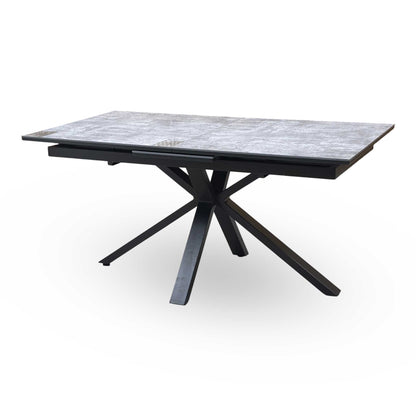 ‘Moon’ Concrete Effect 160cm Pop Up Extending Dining Table Furniture Village