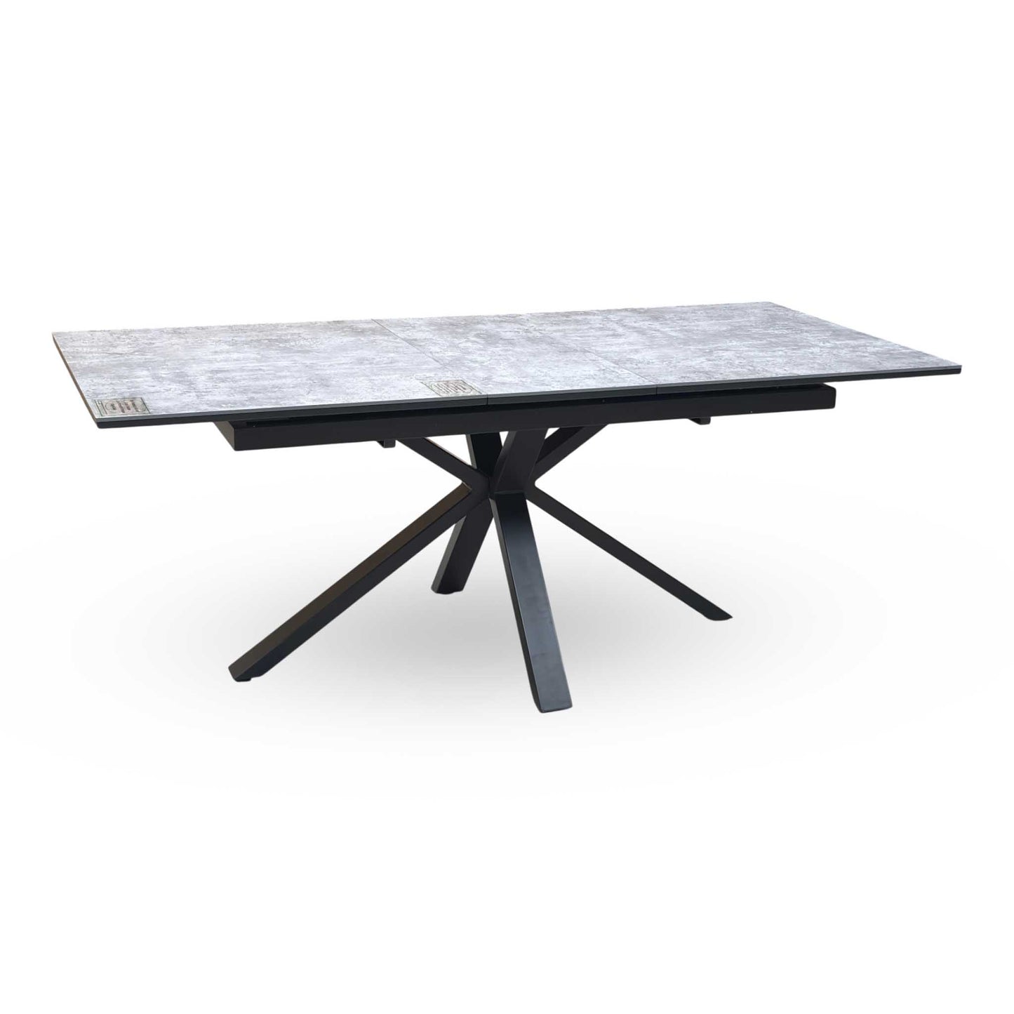 ‘Moon’ Concrete Effect 160cm Pop Up Extending Dining Table Furniture Village
