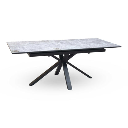 ‘Moon’ Concrete Effect 160cm Pop Up Extending Dining Table Furniture Village