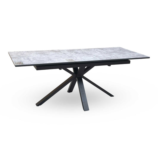 ‘Moon’ Concrete Effect 160cm Pop Up Extending Dining Table Furniture Village