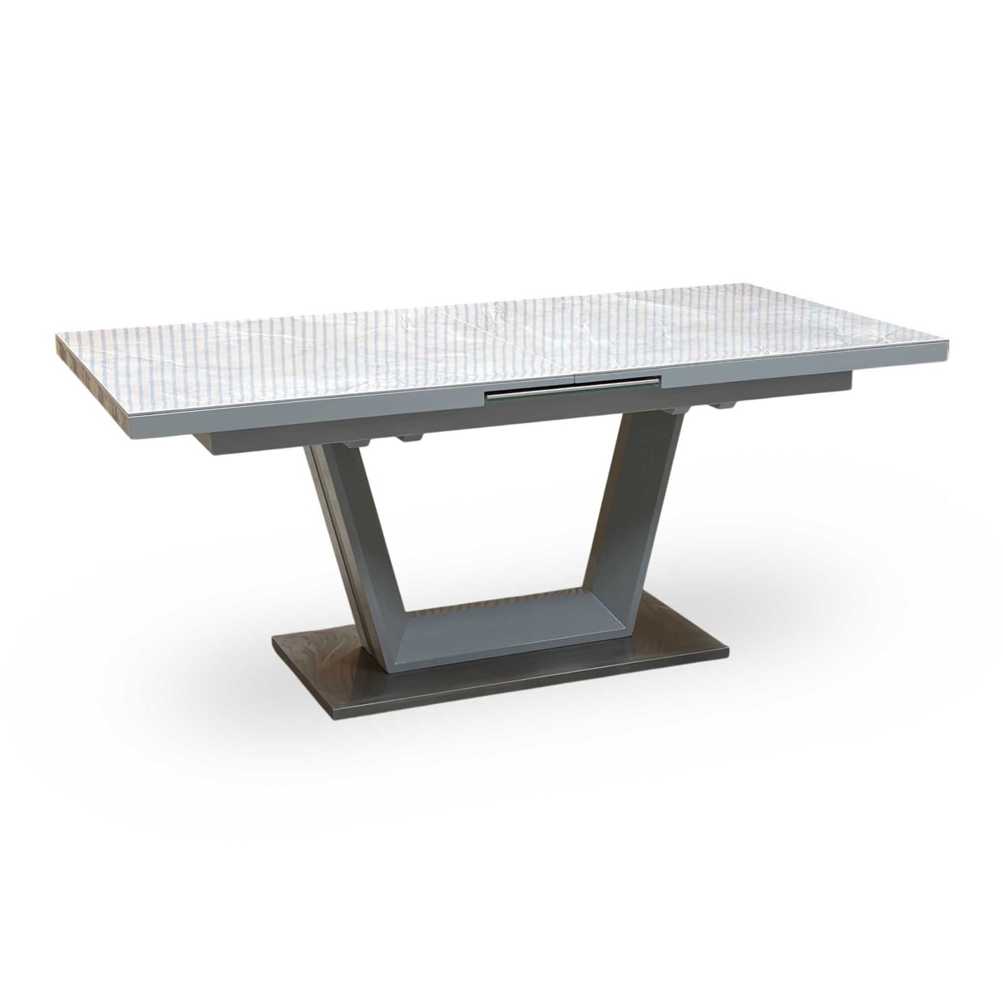‘Grigio’ Marble Effect Ceramic Top Large Extending Dining Table