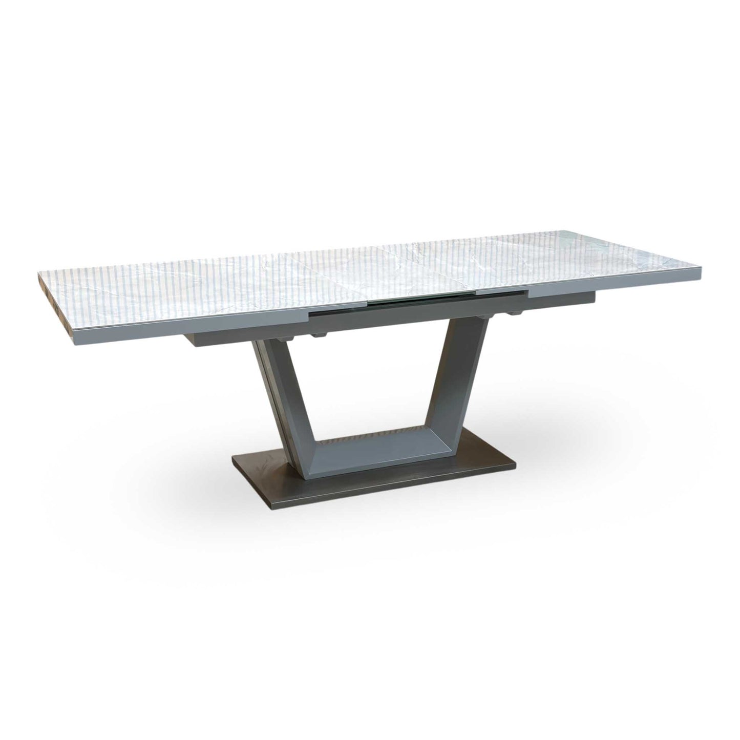 ‘Grigio’ Marble Effect Ceramic Top Large Extending Dining Table