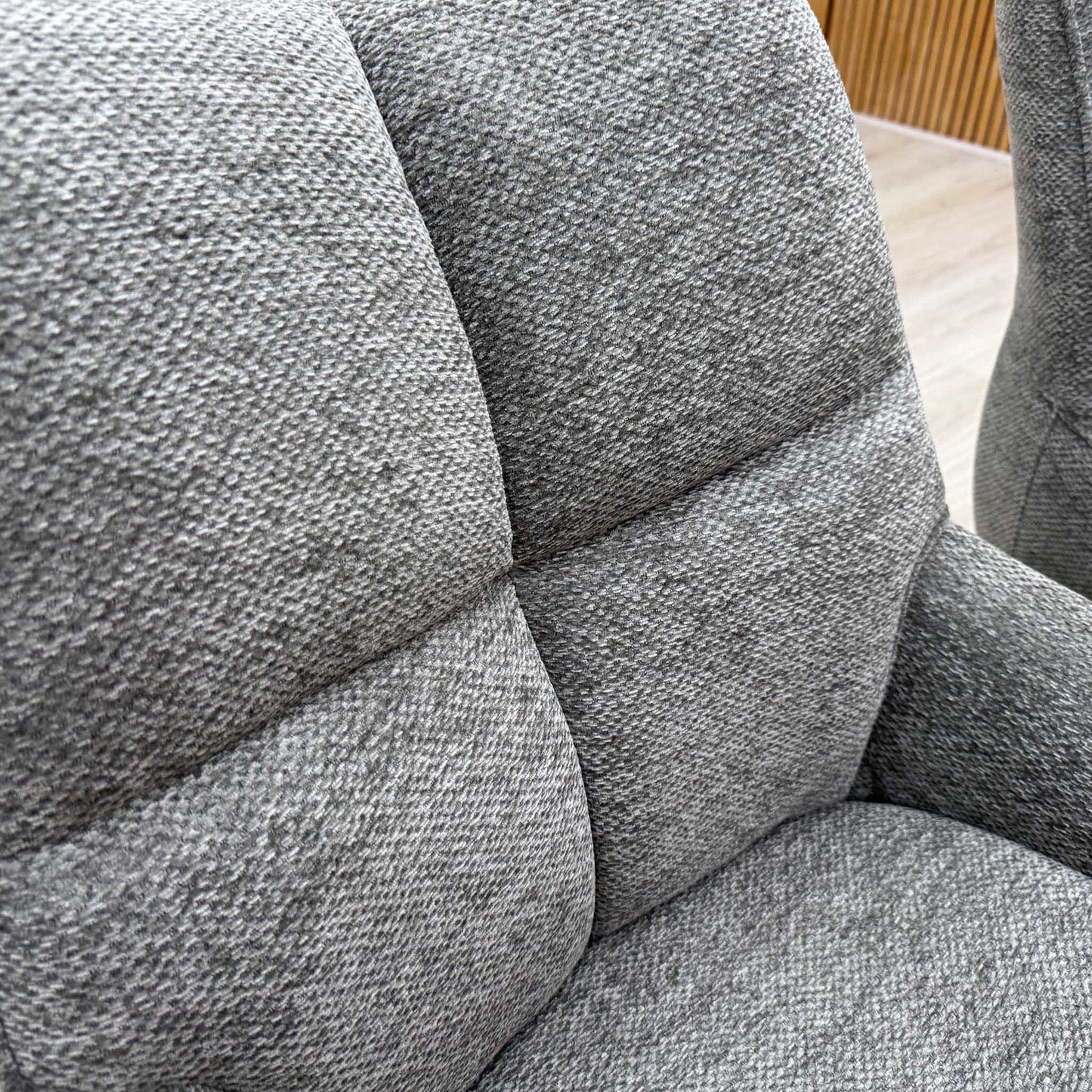 'Kiara' Ash Grey Fabric Set of 4 Swivel Dining Chairs Furniture Village
