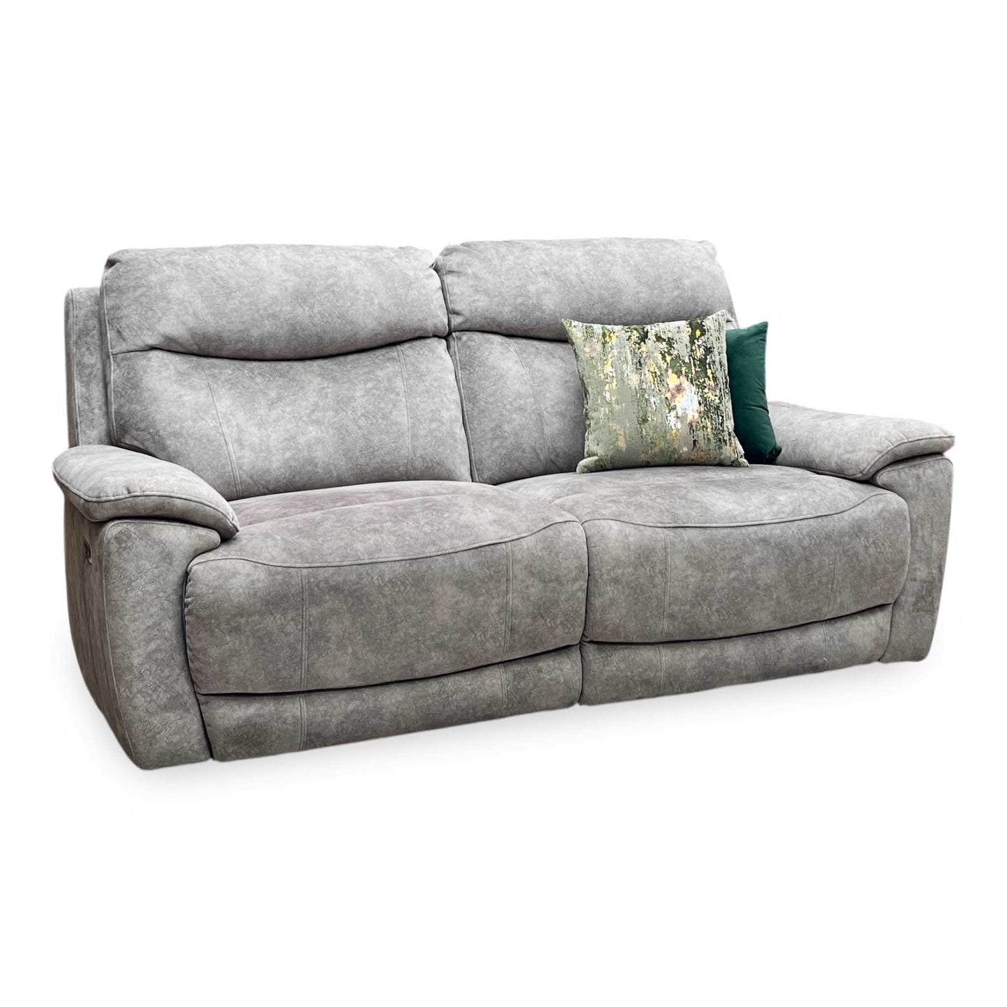 'Sloane' Marble Charcoal Grey Velvet Fabric 3 Seater Sofa