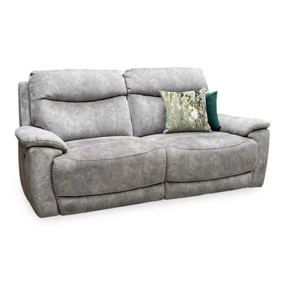 'Sloane' Marble Charcoal Grey Velvet Fabric 3 Seater Sofa