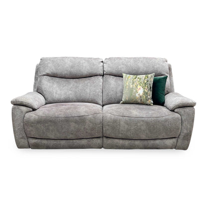 'Sloane' Marble Charcoal Grey Velvet Fabric 3 Seater Sofa