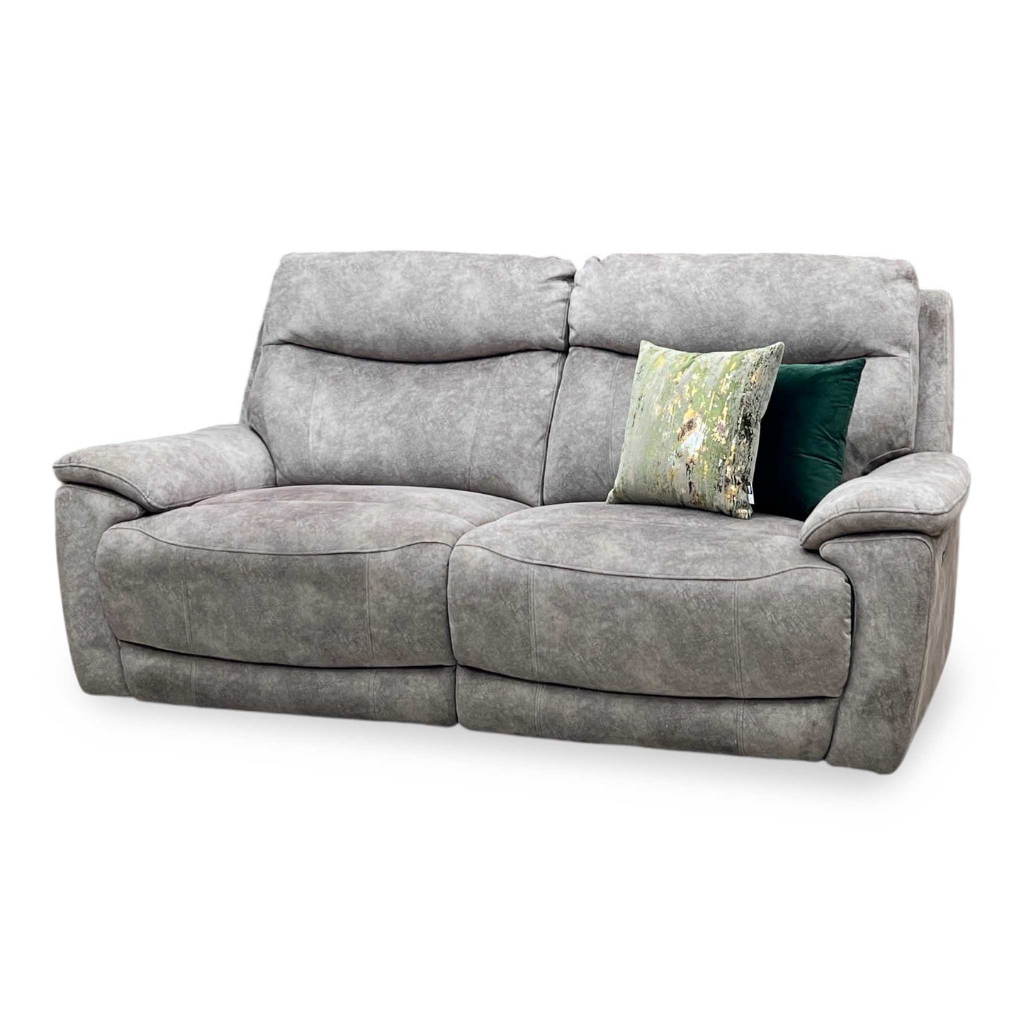 'Sloane' Marble Charcoal Grey Velvet Fabric 3 Seater Sofa