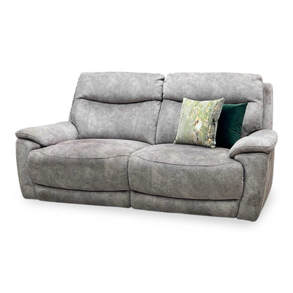 'Sloane' Marble Charcoal Grey Velvet Fabric 3 Seater Sofa