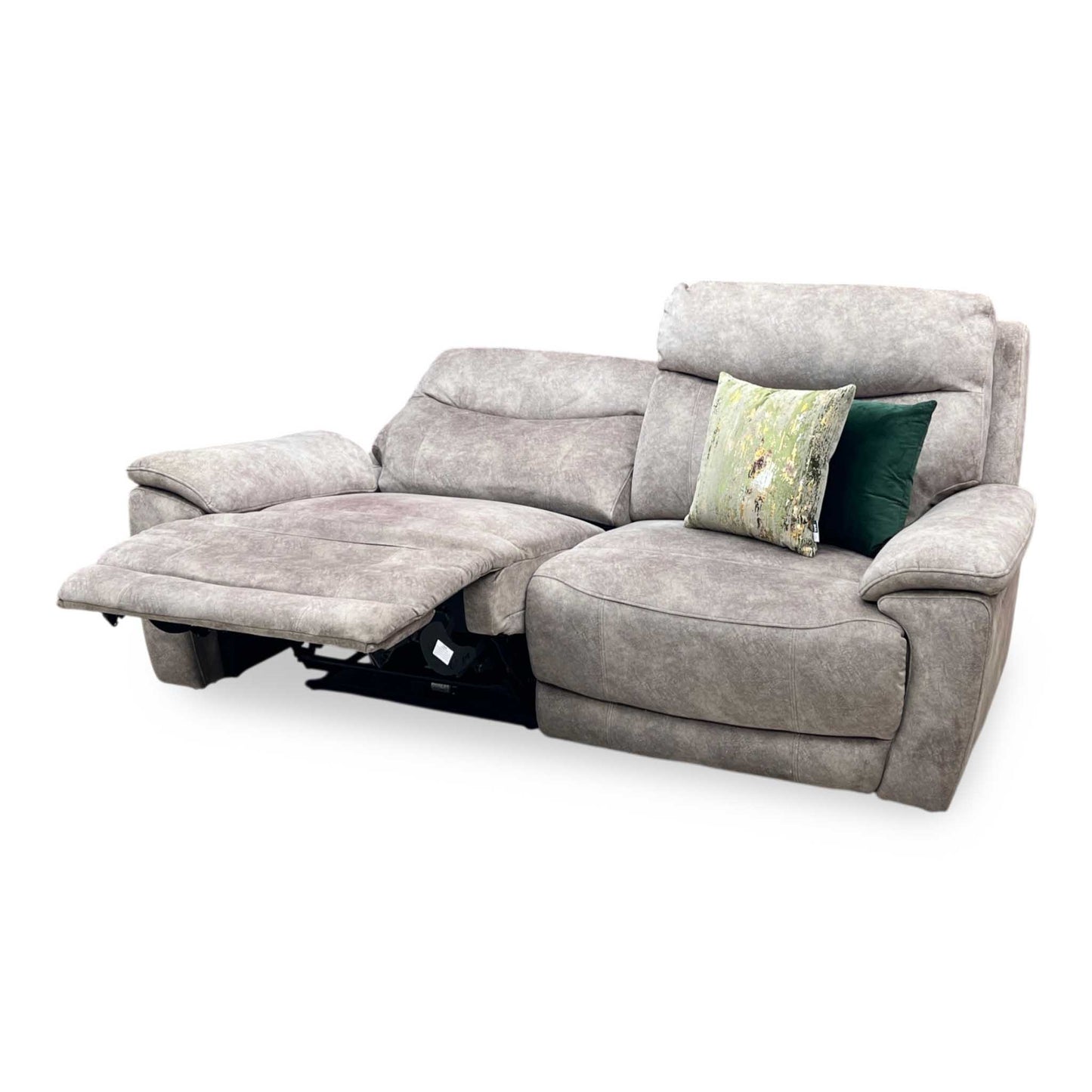 'Sloane' Marble Charcoal Grey Velvet Fabric 3 Seater Sofa