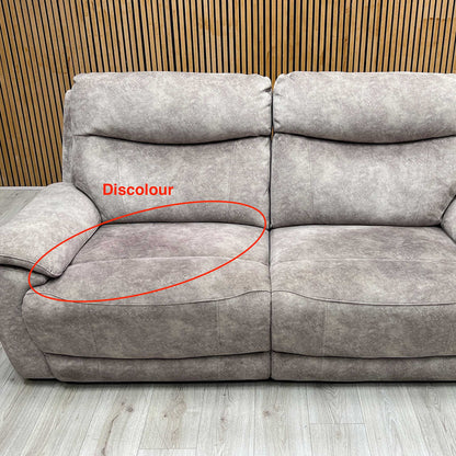 'Sloane' Marble Charcoal Grey Velvet Fabric 3 Seater Sofa