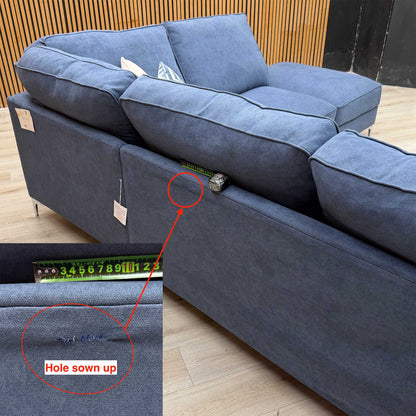 ‘Legend' Cosmo Navy Fabric Right Hand Facing Classic Back Corner Sofa – view 8