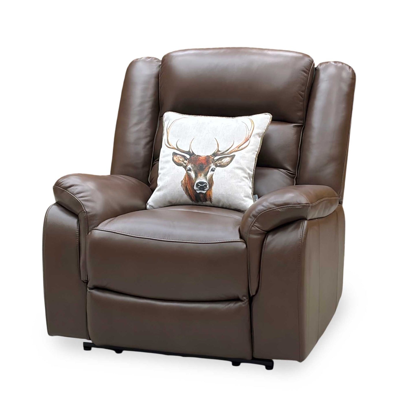 ‘Berlin’ Cognac Brown Leather Power Recliner Armchair Direct From Manufacturer
