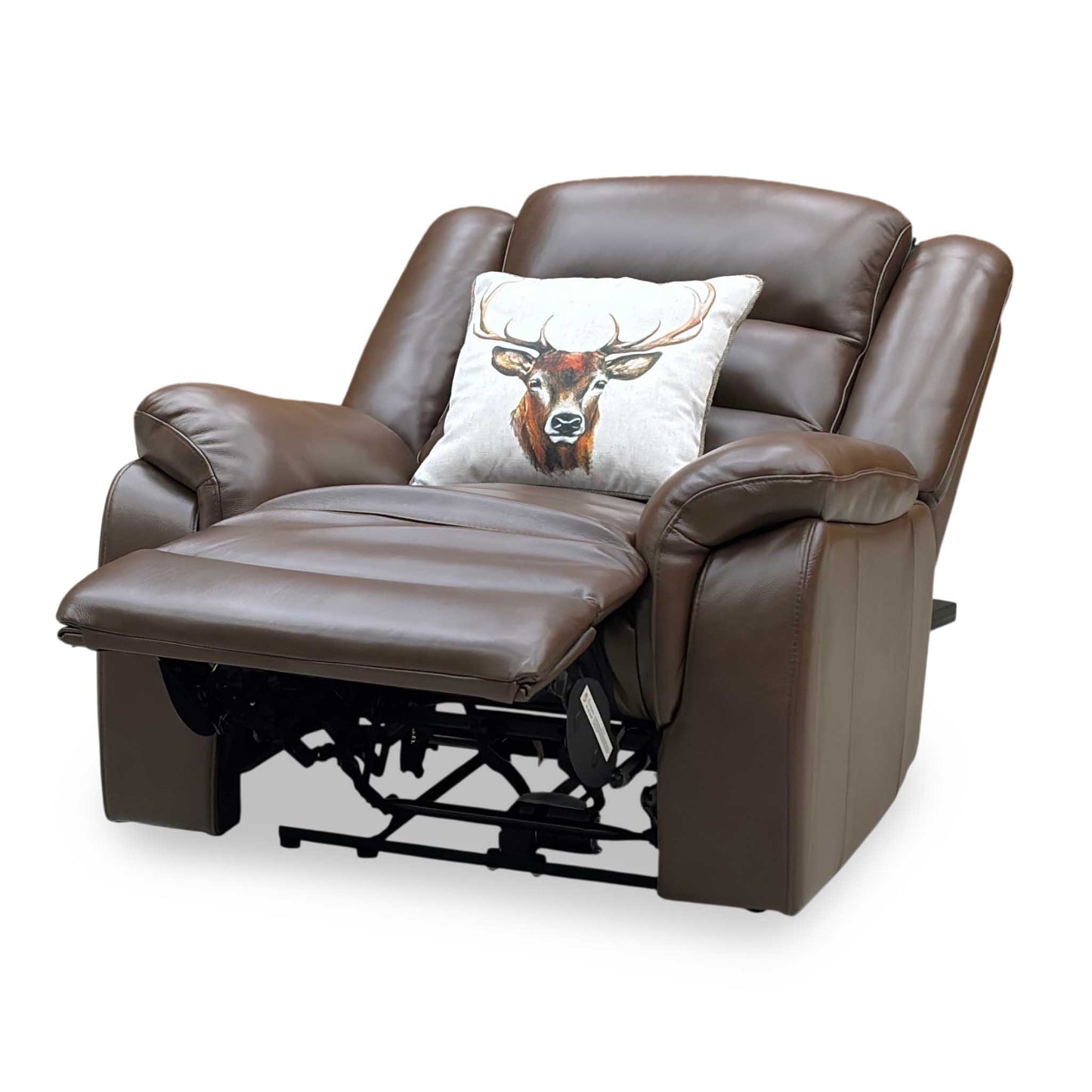 ‘Berlin’ Cognac Brown Leather Power Recliner Armchair Direct From Manufacturer