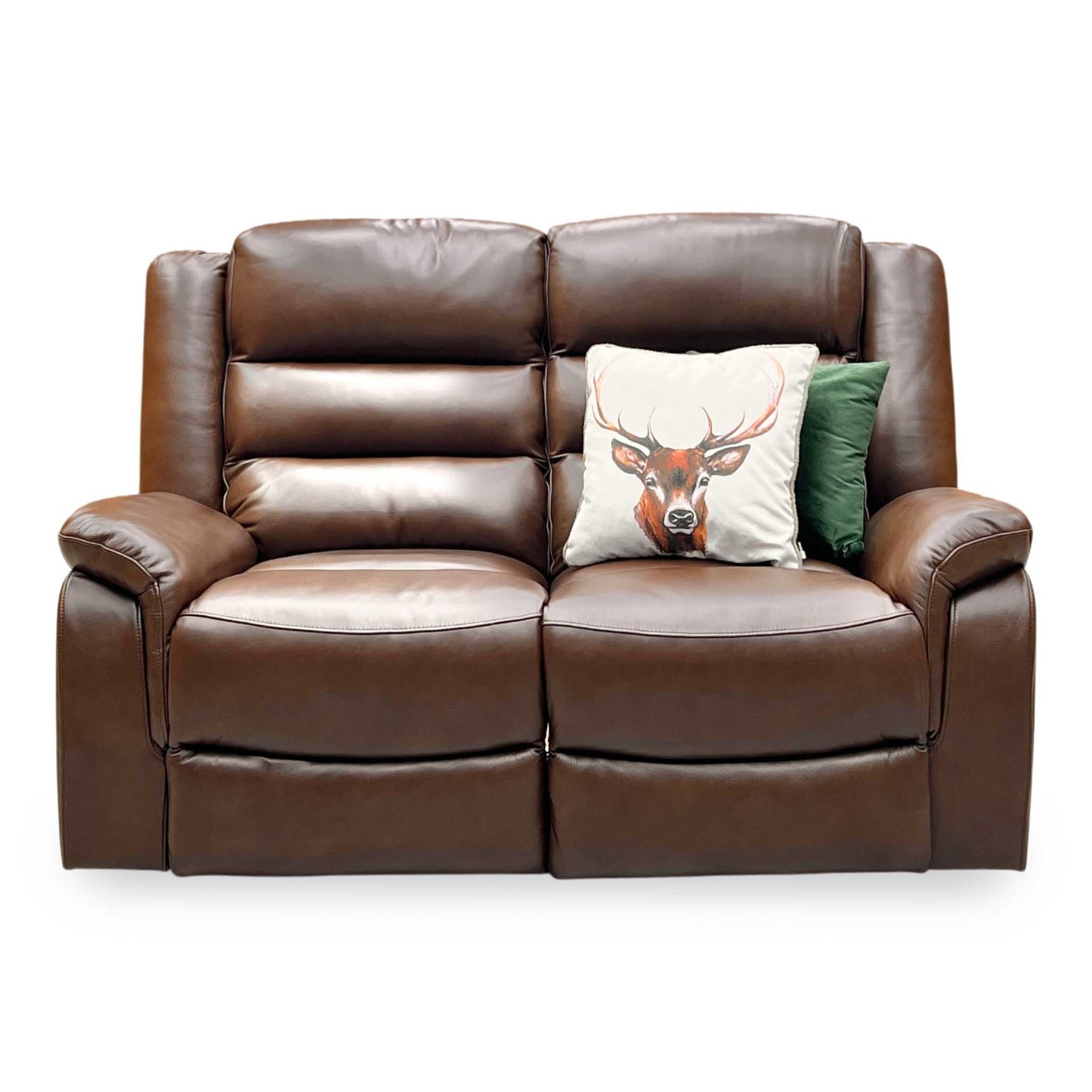 ‘Berlin’ Cognac Brown Leather 2 Seater Power Recliner Sofa Direct From Manufacturer