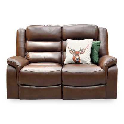‘Berlin’ Cognac Brown Leather 2 Seater Power Recliner Sofa Direct From Manufacturer