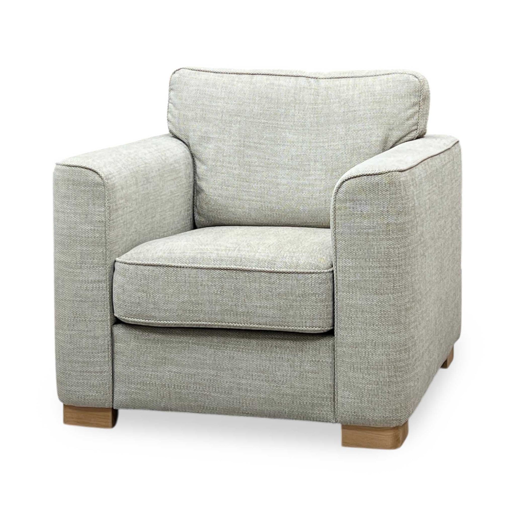 ‘Elora’ Beige Fabric Standard Armchair Furniture Village