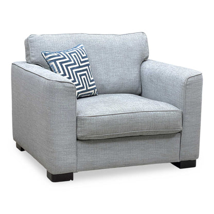 ‘Elora’ Kento 301 Warm Grey Fabric Large Armchair