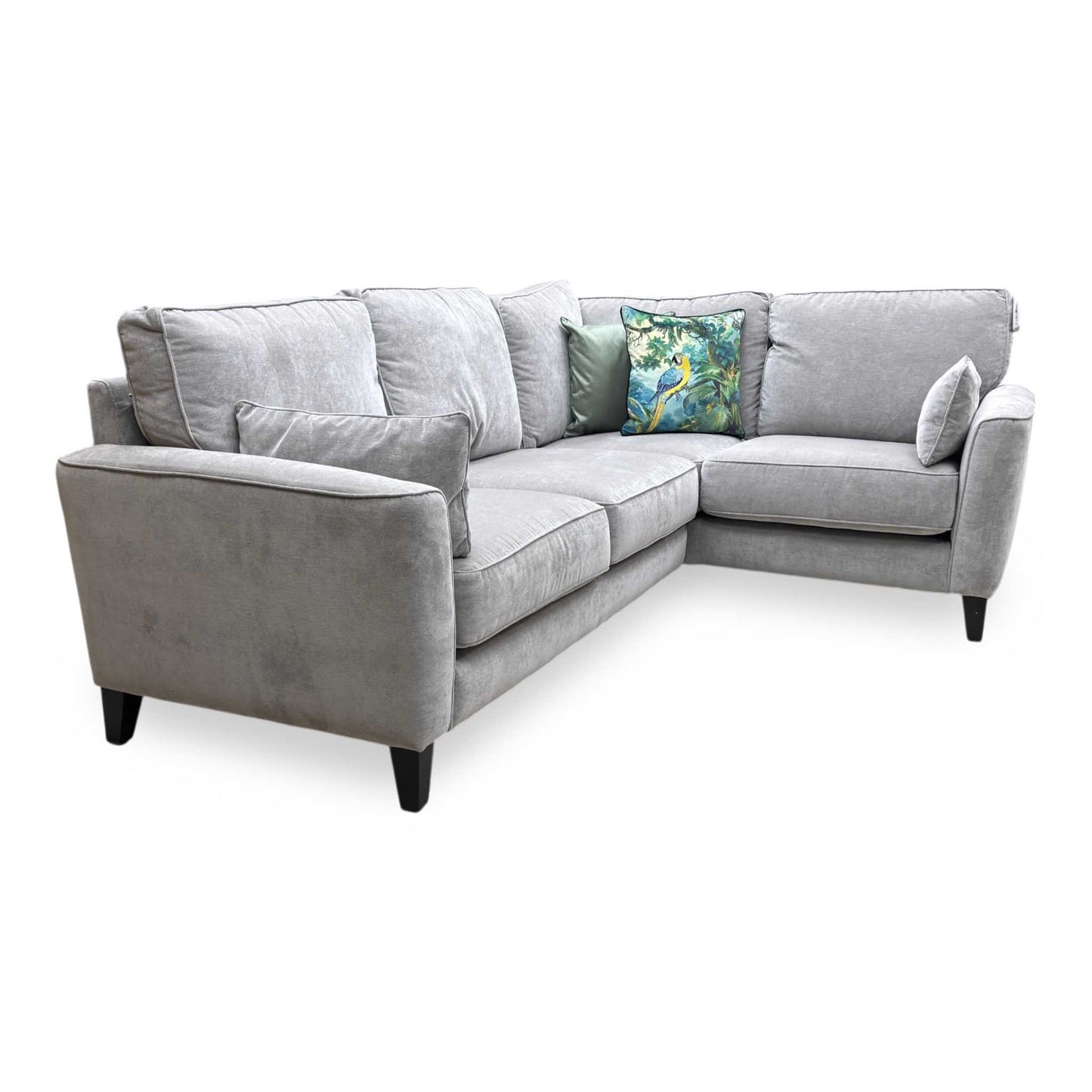 Ideal Home ‘Brondby’ Fab-Meo-R27 Pewter Grey Right Hand Facing Small Fabric Corner Sofa