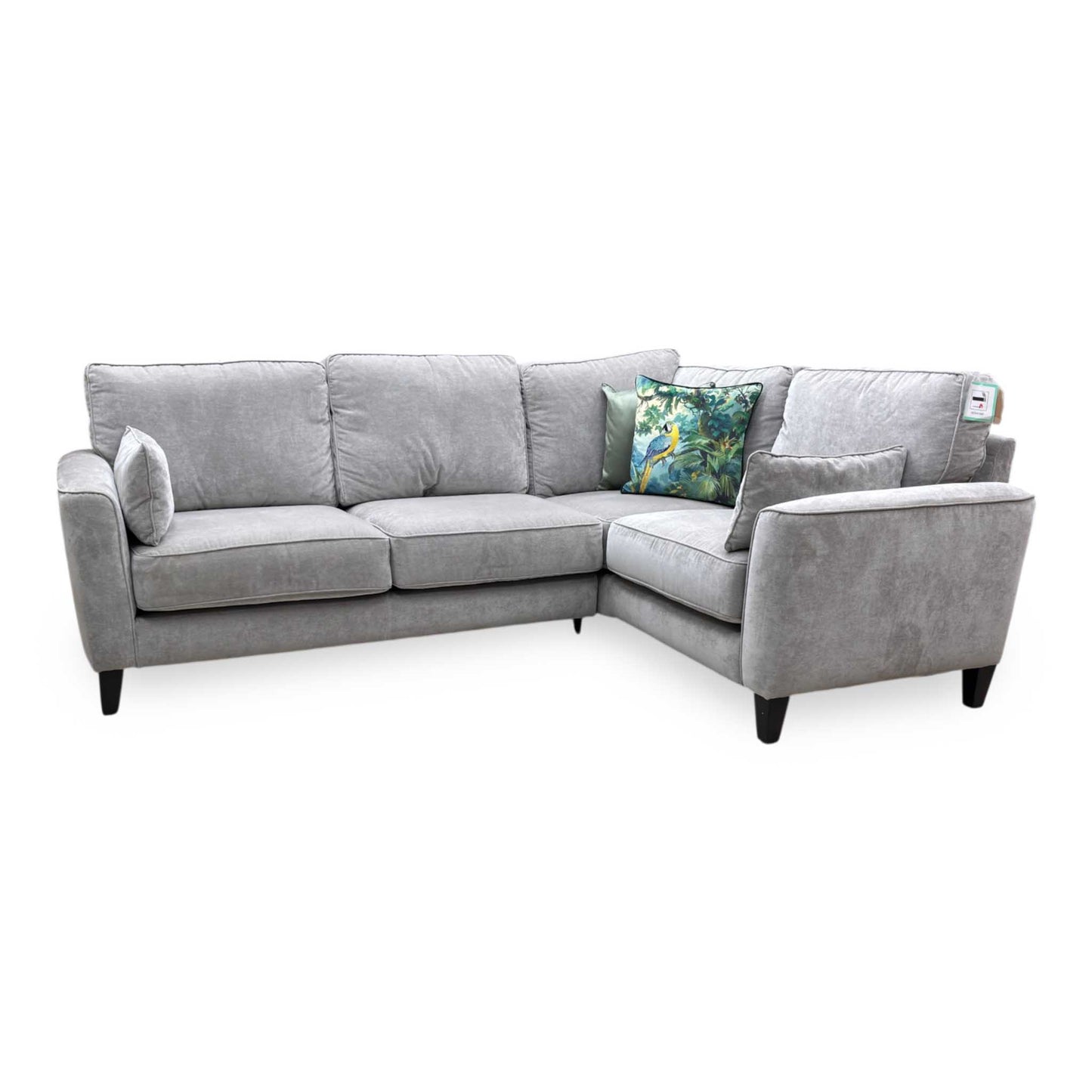 Ideal Home ‘Brondby’ Fab-Meo-R27 Pewter Grey Right Hand Facing Small Fabric Corner Sofa