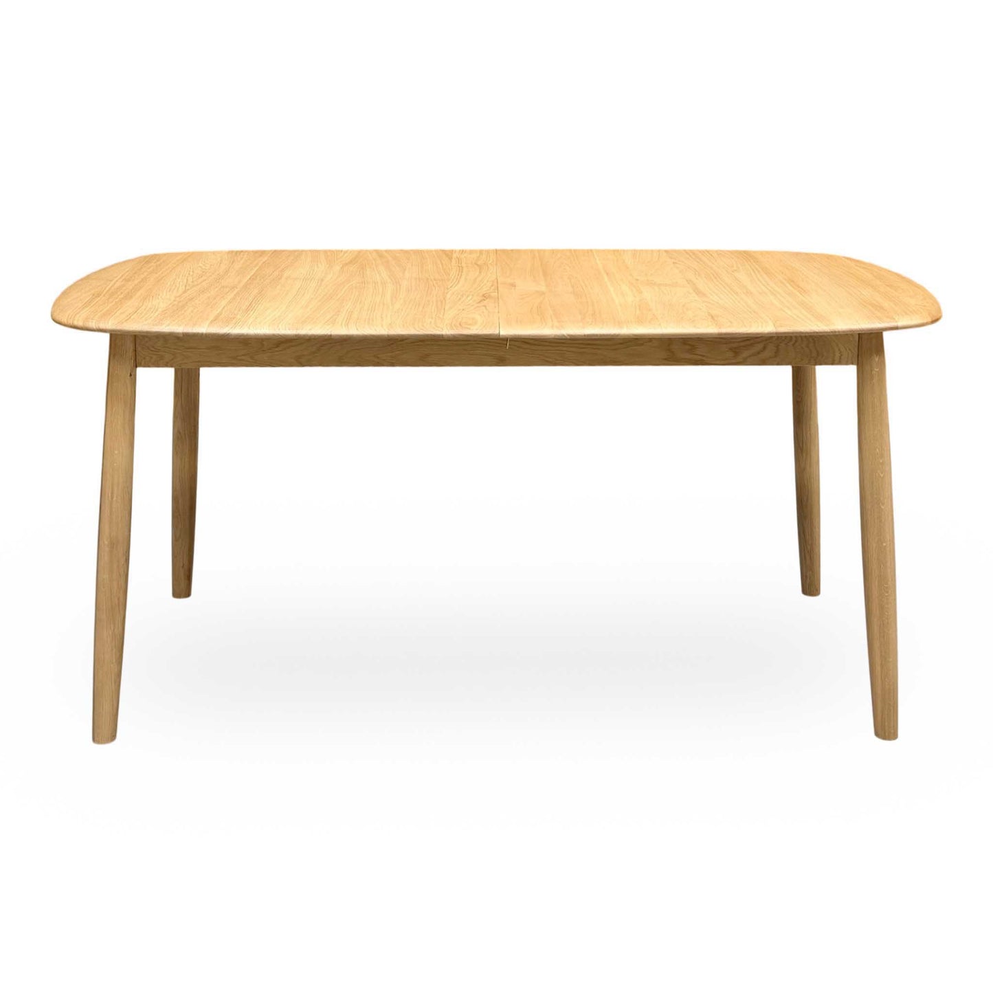 'Stockholm' Light Oak Solid Oak 160cm Extending Dining Table with Upholstered Dining Chairs - Set of 4