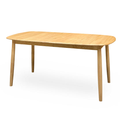 'Stockholm’ Light Oak Solid Oak 160cm Extending Dining Table