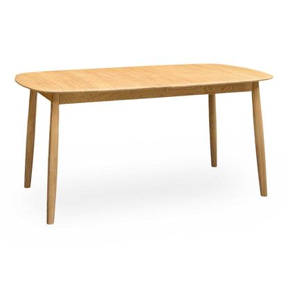 'Stockholm’ Light Oak Solid Oak 160cm Extending Dining Table