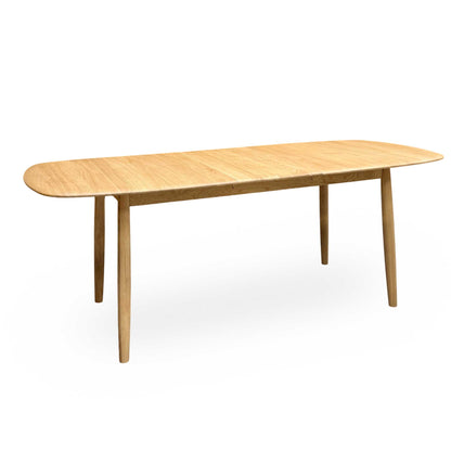 'Stockholm’ Light Oak Solid Oak 160cm Extending Dining Table