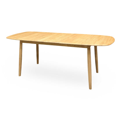 'Stockholm’ Light Oak Solid Oak 160cm Extending Dining Table