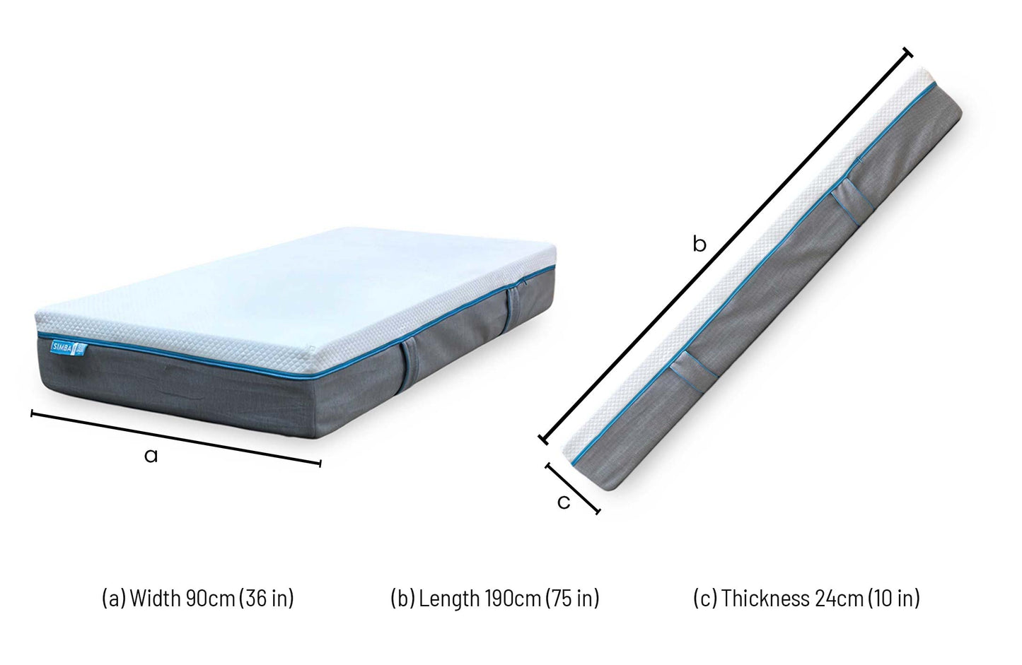Simba Hybrid 1900 Springs Medium Firm Mattress - Single