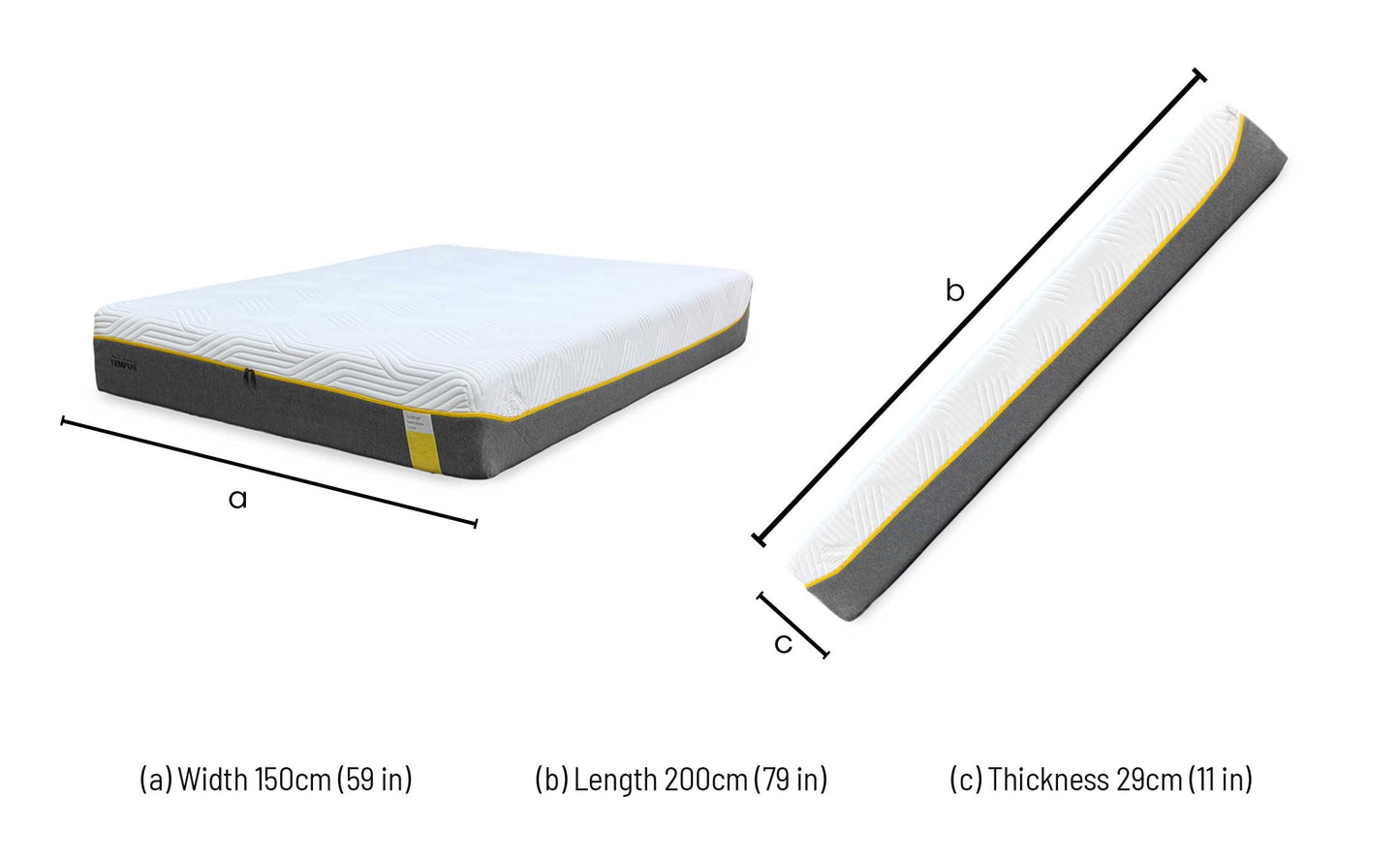 TEMPUR Sensation Luxe Cool Touch Memory Foam Mattress - King