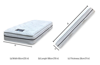 Sleepeezee E Motion 3500 Spring Gel Touch Mattress - Single