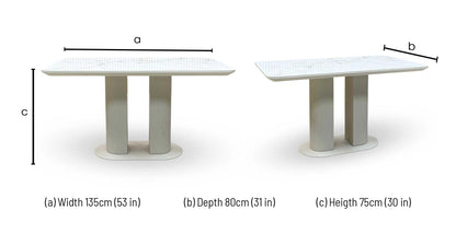 ‘Avorio’ Ceramic Top Fixed Dining Table