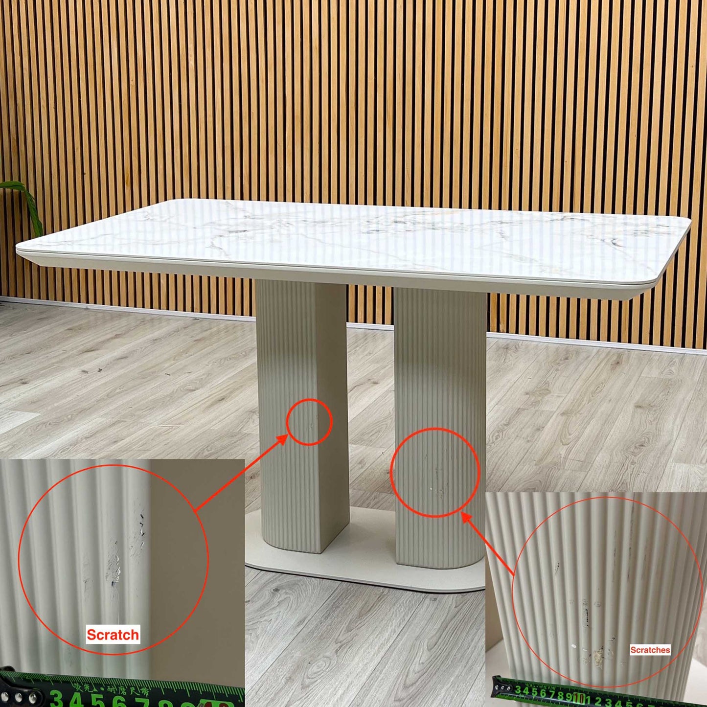 ‘Avorio’ Ceramic Top Fixed Dining Table