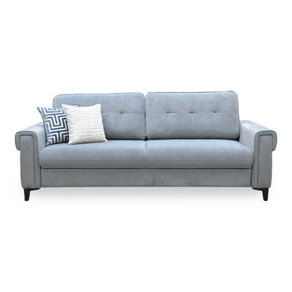 ‘Zoom’ Nappe Velvet Grey Nv-0107 Velvet 3 Seater Sofa Bed
