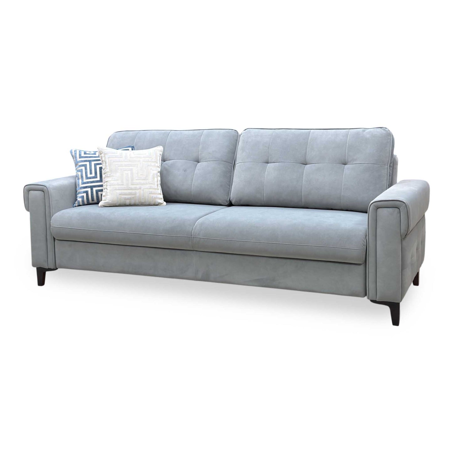 ‘Zoom’ Nappe Velvet Grey Nv-0107 Velvet 3 Seater Sofa Bed