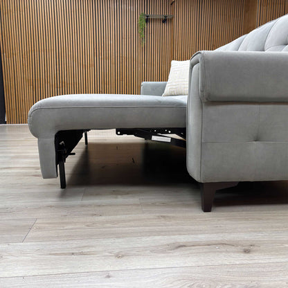 ‘Zoom’ Nappe Velvet Grey Nv-0107 Velvet 3 Seater Sofa Bed